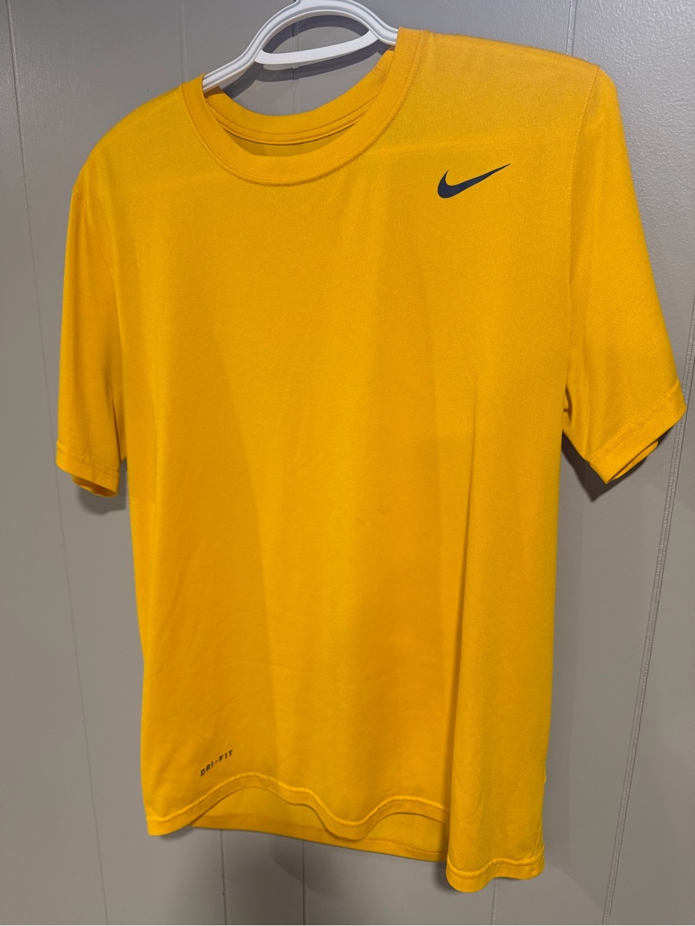 Nike Yellow Short Sleeve Dri-FIT Athletic Tee